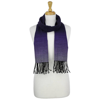 Gradual Color Cashmere Feel Scarf 12-pack Purple CM44-2