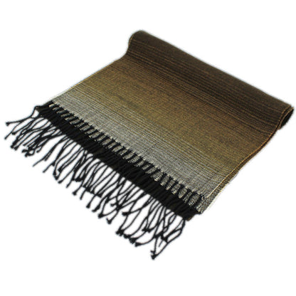 Gradual Color Cashmere Feel Scarf 12-pack Brown CM44-3