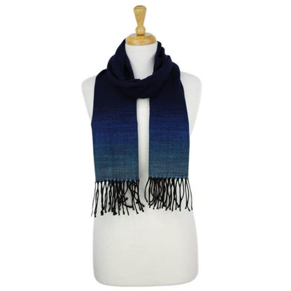 Gradual Color Cashmere Feel Scarf 12-pack Navy CM44-4