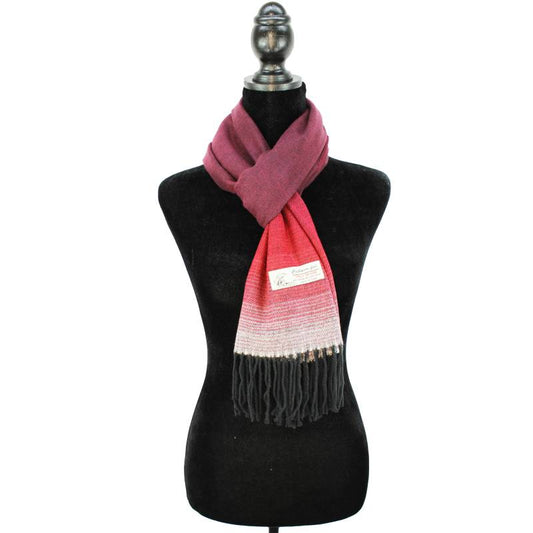 Gradual Color Cashmere Feel Scarf 12-pack Red CM44-5