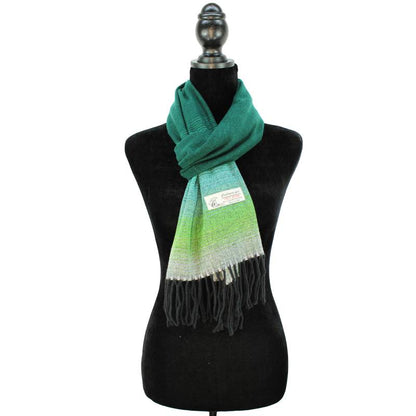 Gradual Color Cashmere Feel Scarf 12-pack Green CM44-6