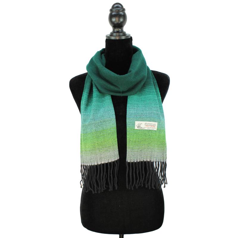 Gradual Color Cashmere Feel Scarf 12-pack Green CM44-6