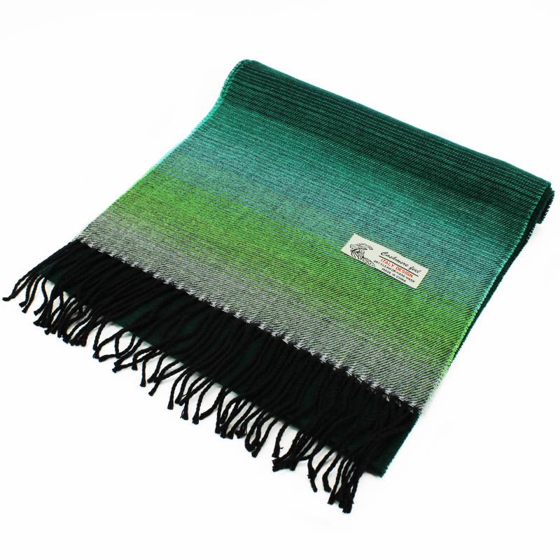 Gradual Color Cashmere Feel Scarf 12-pack Green CM44-6
