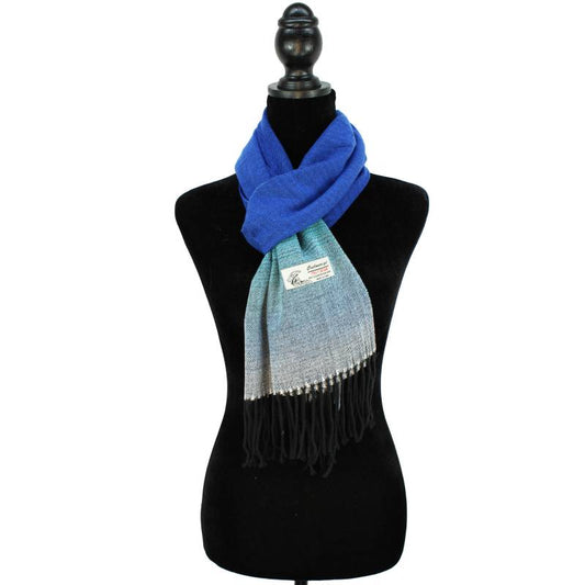 Gradual Color Cashmere Feel Scarf 12-pack Blue CM44-7