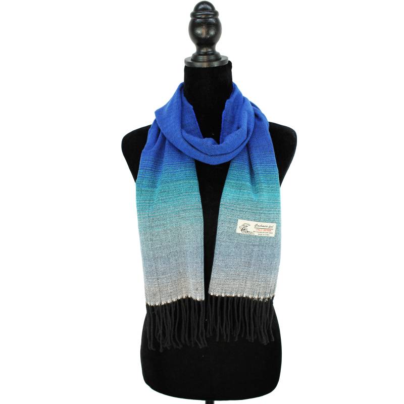 Gradual Color Cashmere Feel Scarf 12-pack Blue CM44-7
