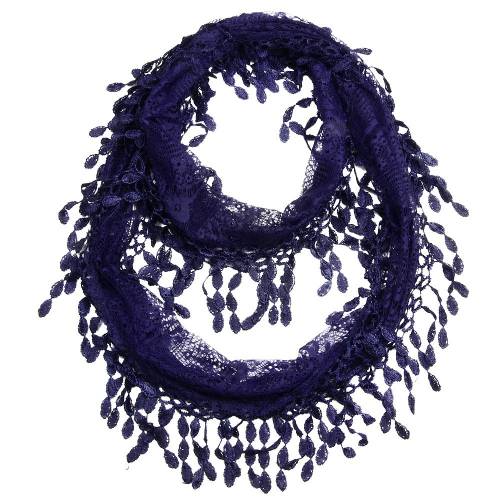 Fashion Tassel Lace Infinity Scarfs