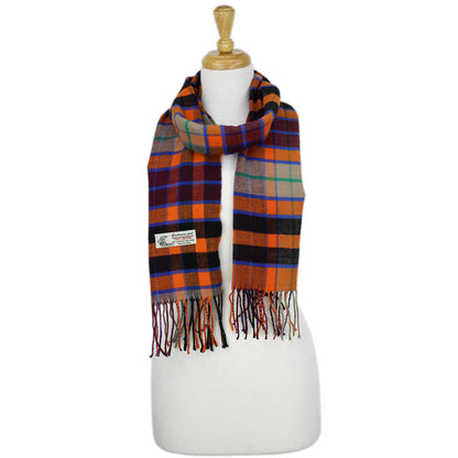 Checkers Cashmere Feel Scarf 12-pack Orange/purple/blk CM54-2