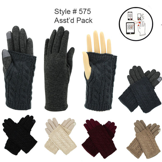 12-pack Wholesale Women's Winter Texting Gloves Touch Screen #575