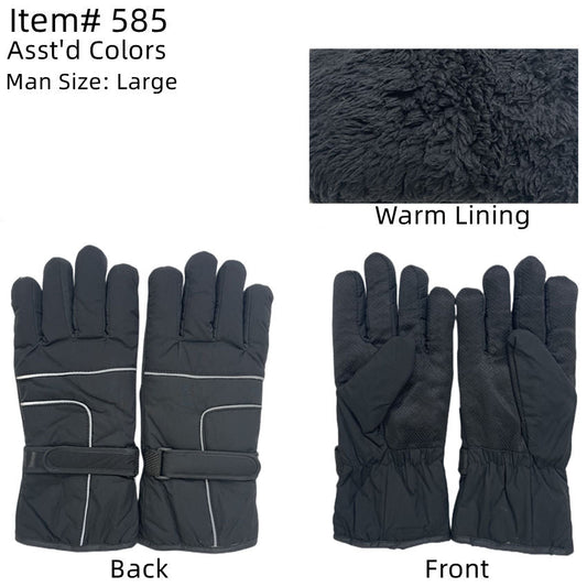 12-pack Wholesale Men's Winter Sport Gloves Ski Gloves #585