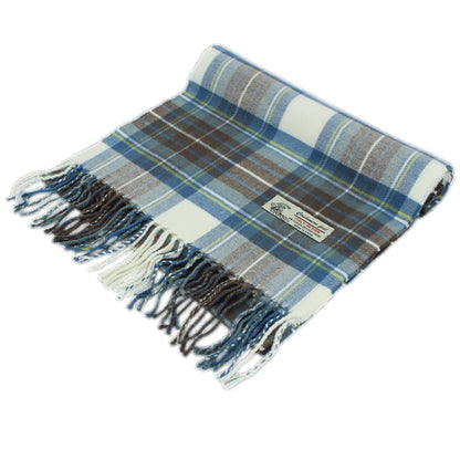 Plaid Cashmere Feel Scarf 12-pack Blue/wht/brn CM60