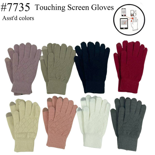 12-pack Wholesale Women's Winter Gloves Touch Screen Gloves #7735