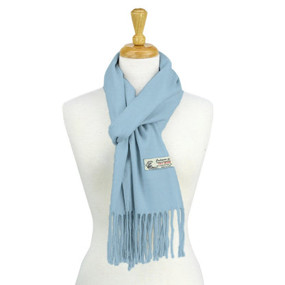 Solid Color Cashmere Feel Scarf 12-pack Light Blue CM19-31