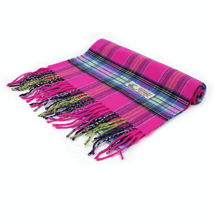 Plaid Cashmere Feel Scarf 12-pack, CM31