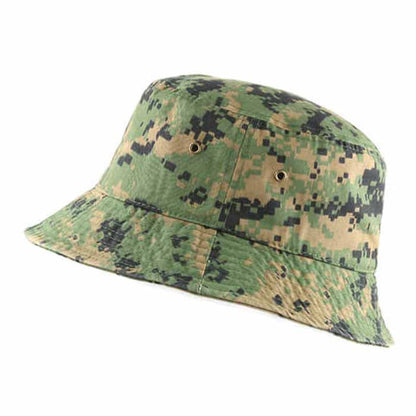 Cotton Polyester Camo Bucket hats Unisex