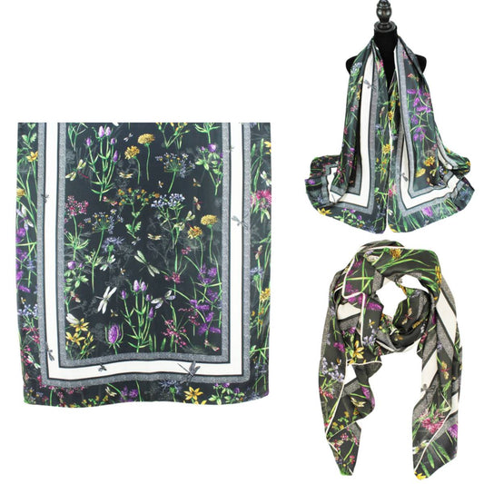 Women 35"X78" Oblong Silky Satin Scarf Shawl F11-39