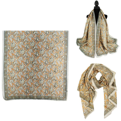 Women 35"X78" Oblong Silky Satin Scarf Shawl F11-42
