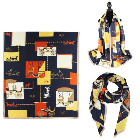 Women 35"X78" Oblong Silky Satin Scarf Shawl F11-46