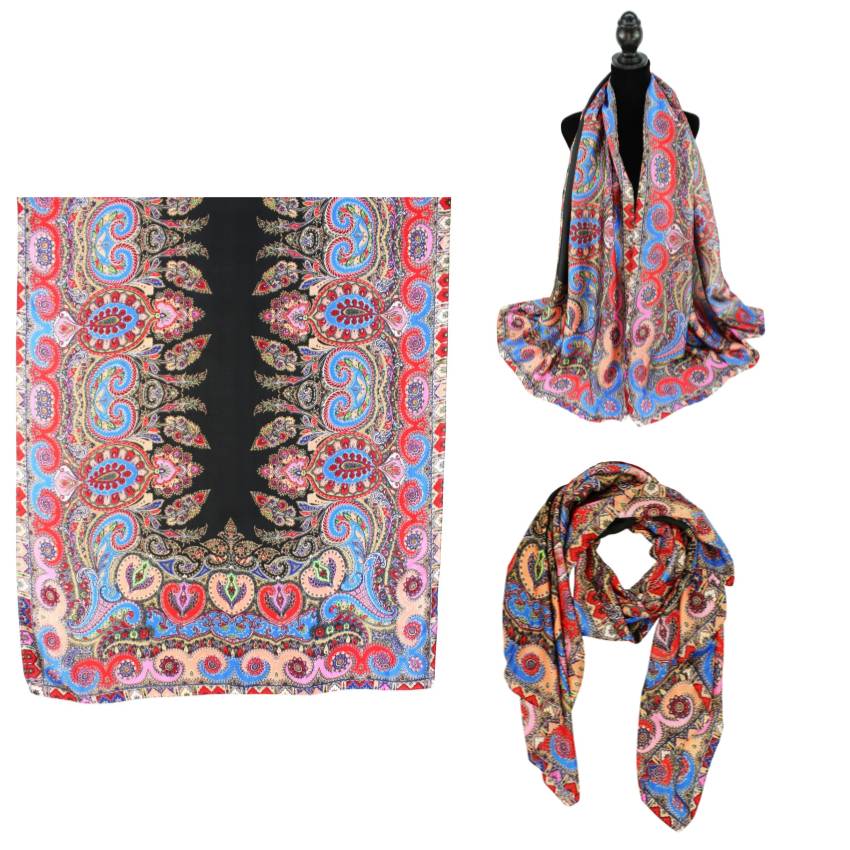 Women 35"X78" Oblong Silky Satin Scarf Shawl F11-51