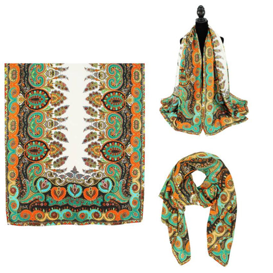 Women 35"X78" Oblong Silky Satin Scarf Shawl F11-52