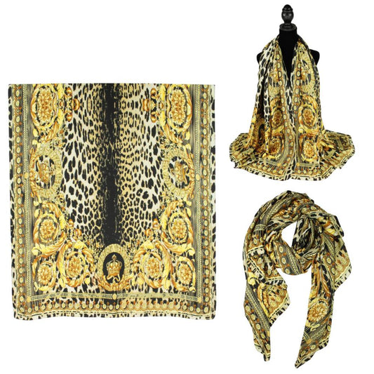 Women 35"X78" Oblong Silky Satin Scarf Shawl F11-58