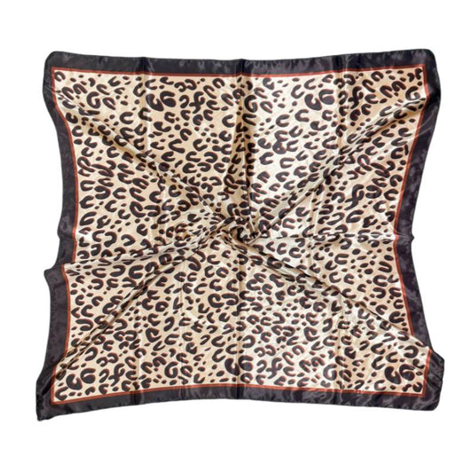 Women 35" Square Silky Satin Scarf Shawl F12-S100-5
