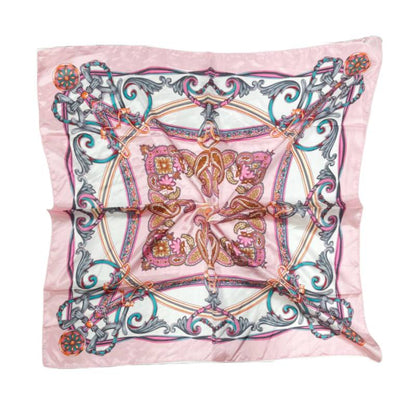 Women 35" Square Silky Satin Scarf Shawl F12-S104-5