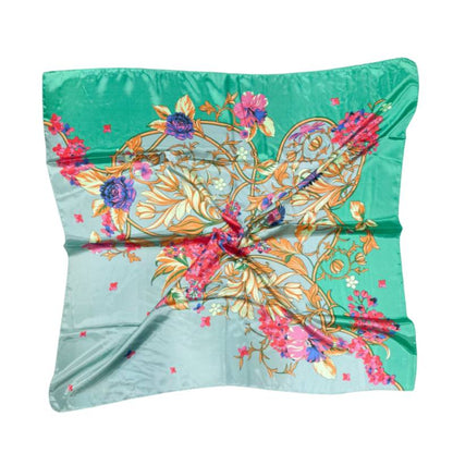 Women 35" Square Silky Satin Scarf Shawl F12-S106-1