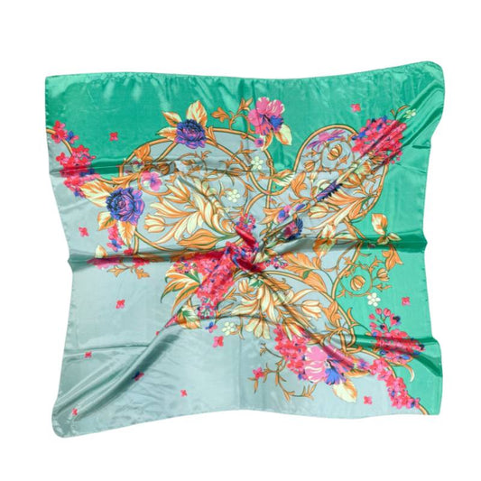 Women 35" Square Silky Satin Scarf Shawl F12-S106-1