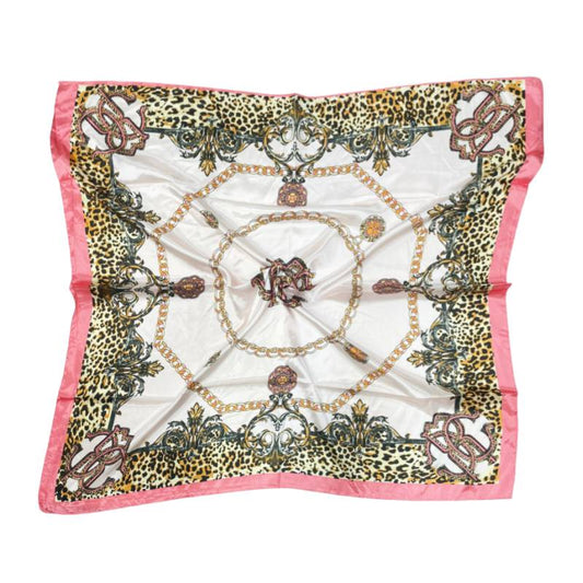 Women 35" Square Silky Satin Scarf Shawl F12-S78-5