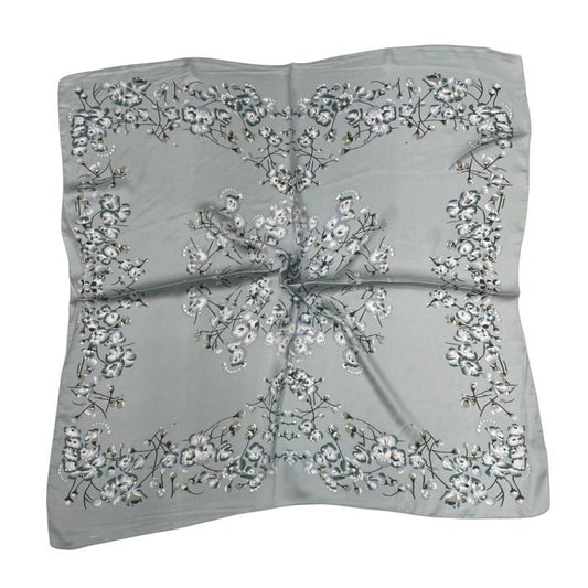 Women 27" Square Silky Satin Scarf Shawl F14-70-13-3