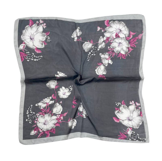Women 27" Square Silky Satin Scarf Shawl F14-70-49-2