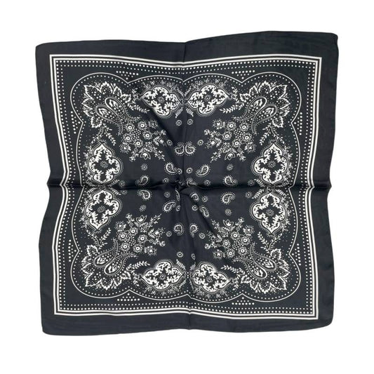 Women 27" Square Silky Satin Scarf Shawl F14-70-5-1