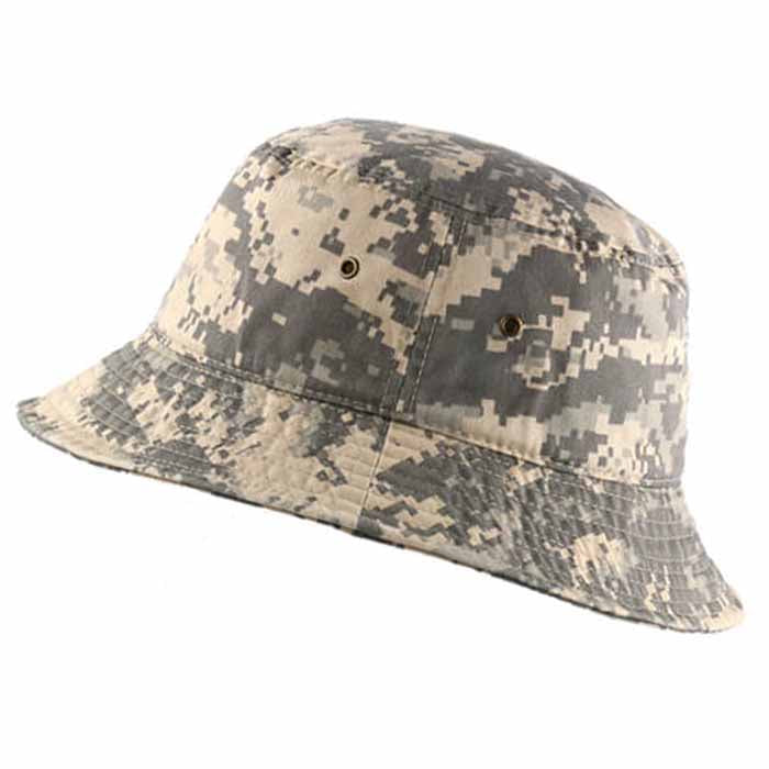 Cotton Polyester Camo Bucket hats Unisex