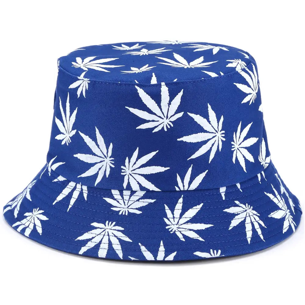 Reversible Printed Bucket hat JH857 BLUE/WHITE