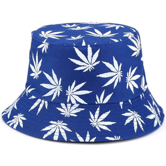 Reversible Printed Bucket hat JH857 BLUE/WHITE