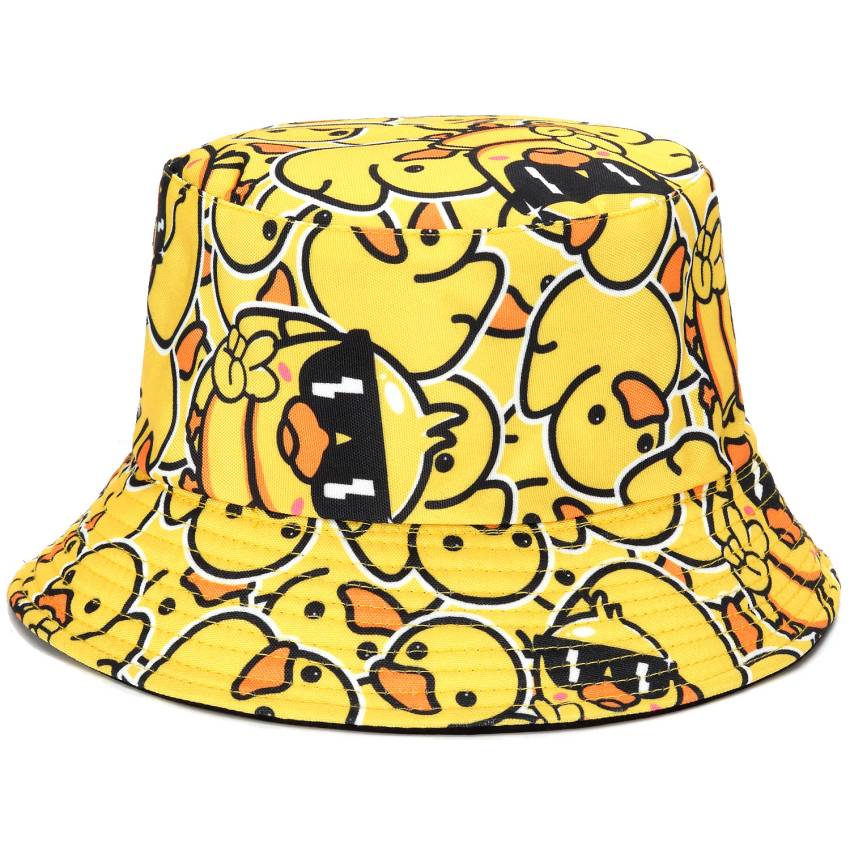 Reversible Printed Bucket hat Ducky JH897 Yellow