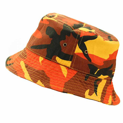 Cotton Polyester Camo Bucket hats Unisex