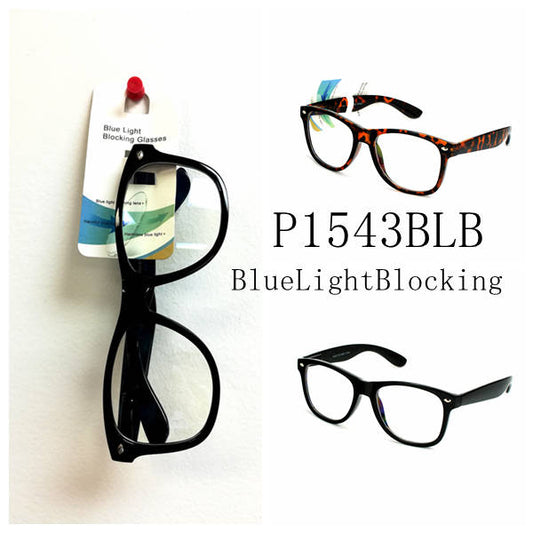Wholesale Blue Light Blocking Glasses 12 Pack Assorted Colors P1543BLB