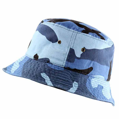 Cotton Polyester Camo Bucket hats Unisex