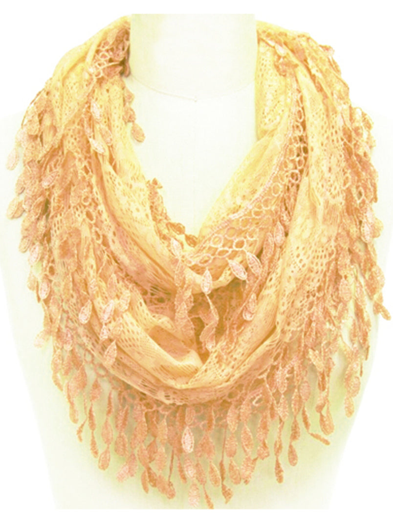 Fashion Tassel Lace Infinity Scarfs