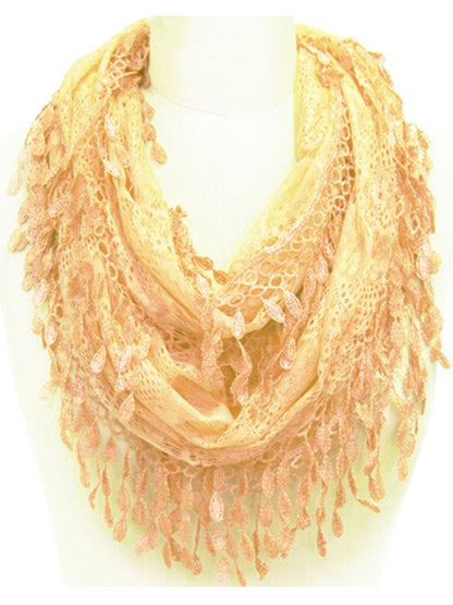 Fashion Tassel Lace Infinity Scarfs