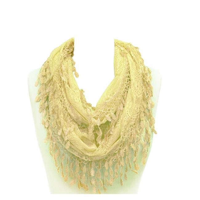 Fashion Tassel Lace Infinity Scarfs