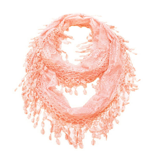Fashion Tassel Lace Infinity Scarfs