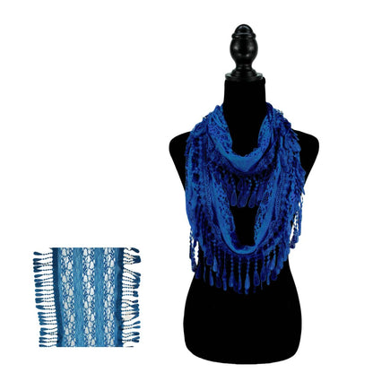Fashion Tassel Lace Infinity Scarfs