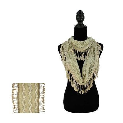 Fashion Tassel Lace Infinity Scarfs