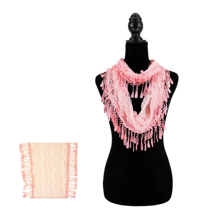 Fashion Tassel Lace Infinity Scarfs
