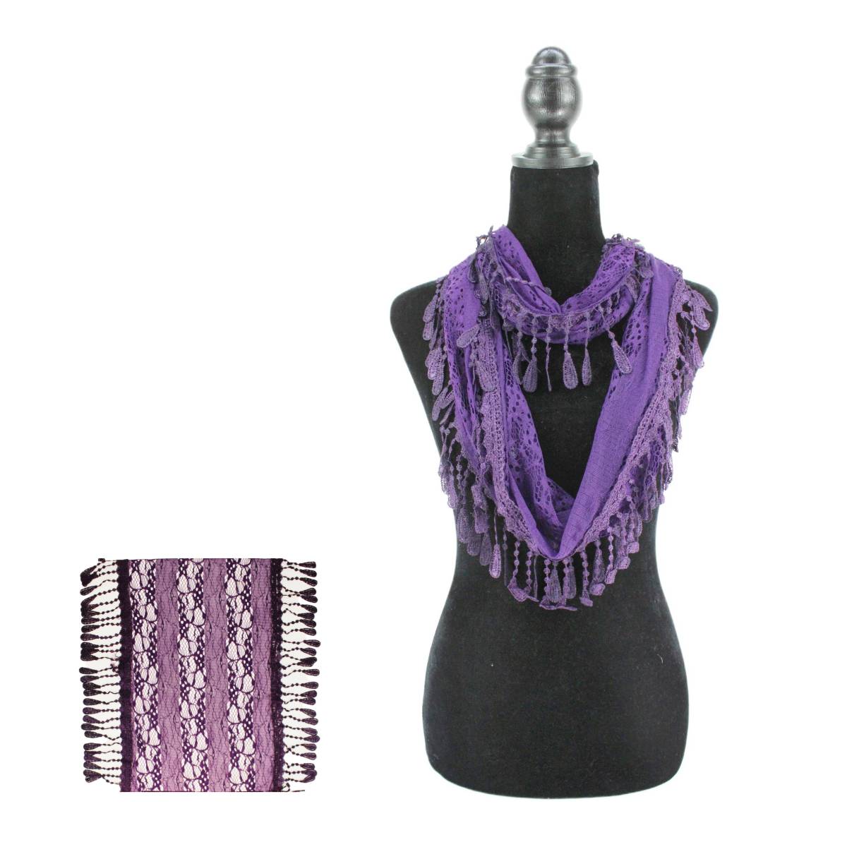 Fashion Tassel Lace Infinity Scarfs