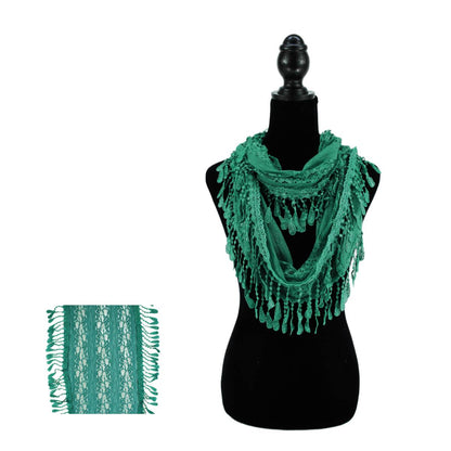 Fashion Tassel Lace Infinity Scarfs