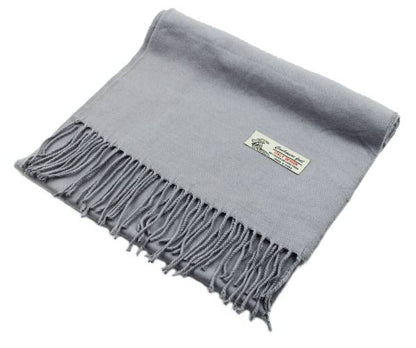 Solid Color Cashmere Feel Scarf 12-pack Light Grey CM19-26