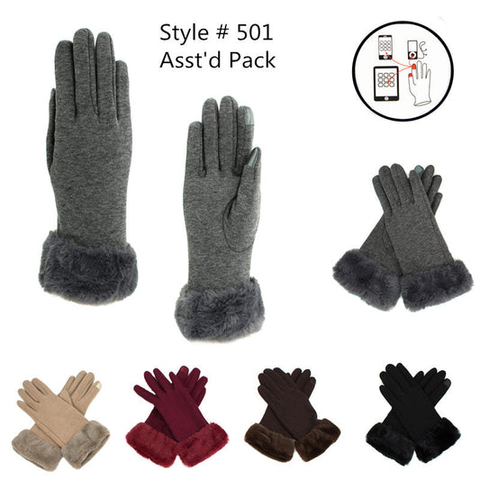 12-pack Wholesale Women's Winter Texting Gloves Touch Screen #501